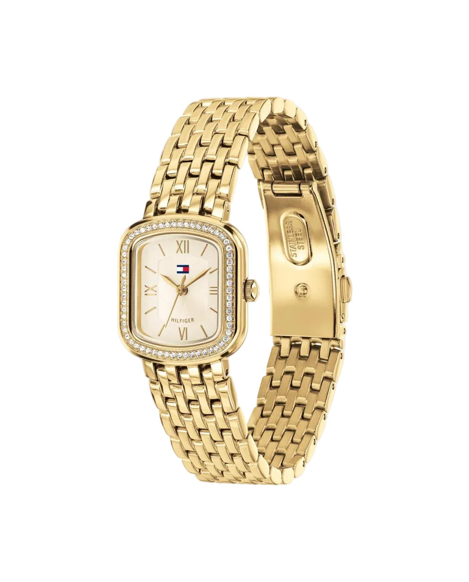 Reloj de mujer Tommy Hilfiger Abby 1782923 dorado con esfera champán y bisel con cristales, vista 2