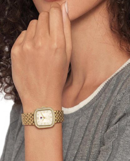 Reloj de mujer Tommy Hilfiger Abby 1782923 dorado con esfera champán y bisel con cristales, vista 4